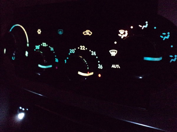 Olika färger i reglagen.