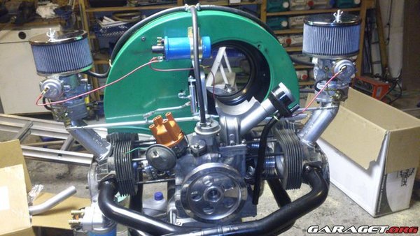 Provmontering av förgasare och avgassystem